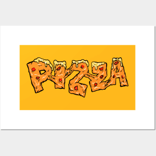 Pizza Typography Effect Posters and Art